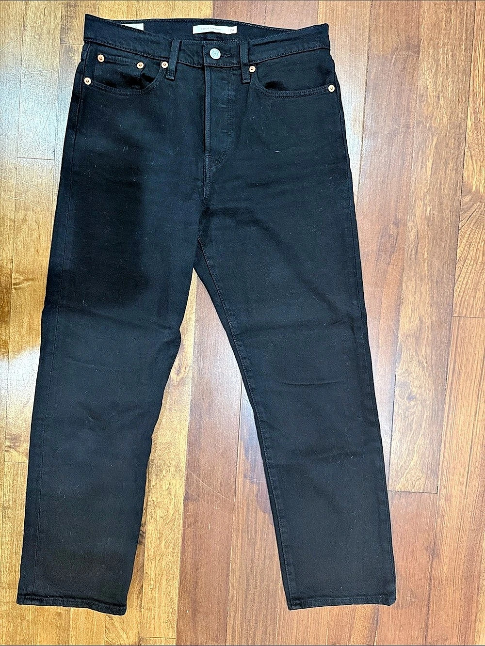 Levi's Wedgie Straight Jeans Black Jeans Waist 28